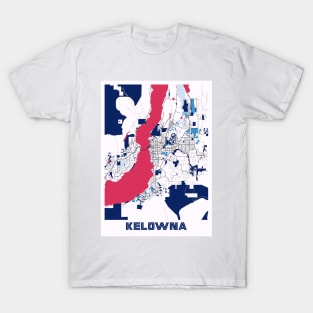 Kelowna - Canada MilkTea City Map T-Shirt